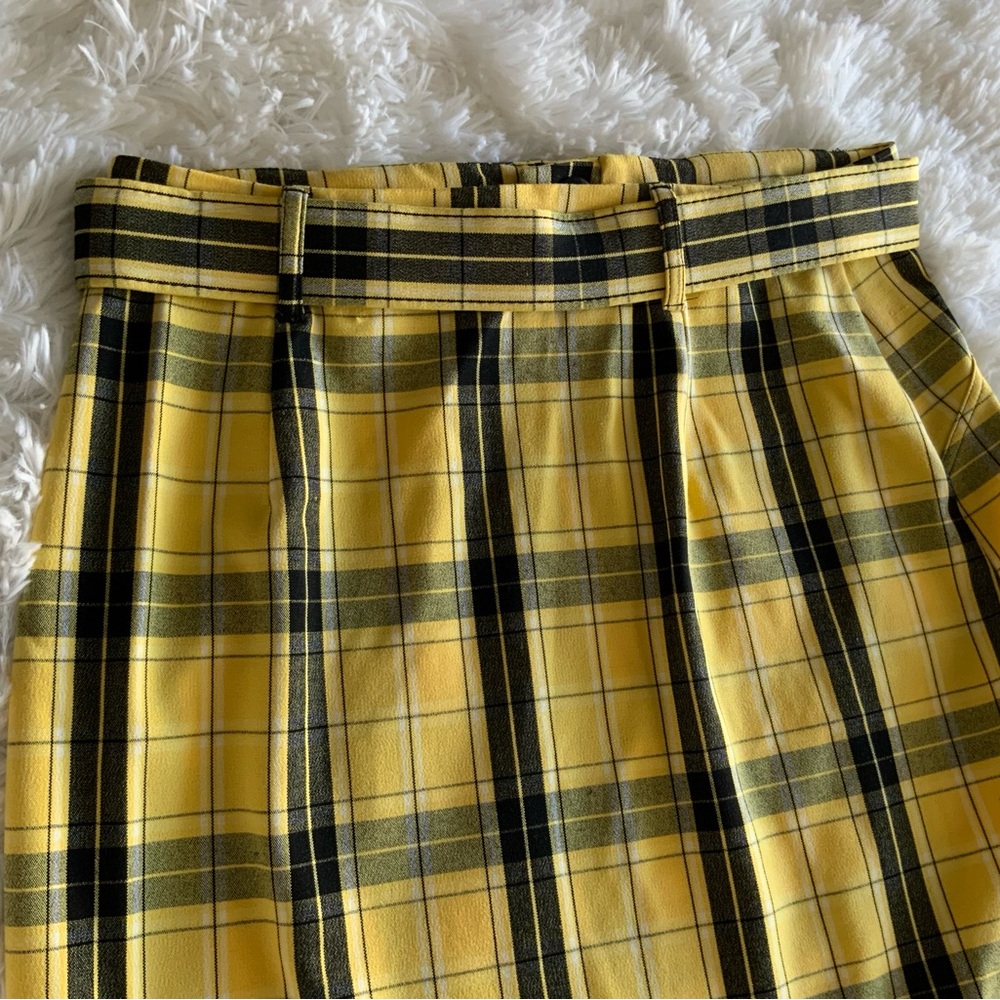 Hollister Yellow Black Pencil Mini Skirt Casual - Picture 5 of 6
